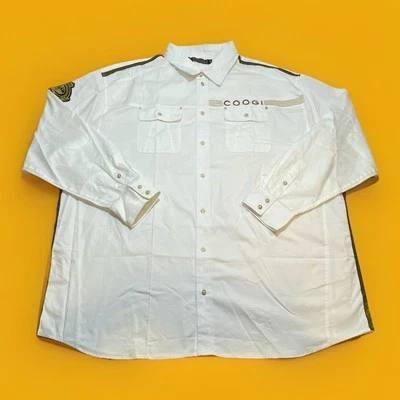 Vintage COOGI Button Up Shirt Men’s Size 5XL White Rare Australia - Image 1 of 4
