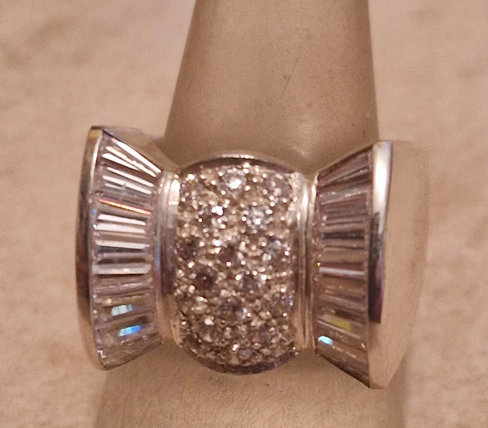  Chevalière Tank Modèle Papillon argent   925   oxydes    poids 10.8g - Photo 1/4