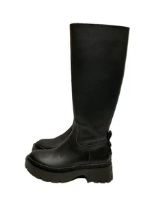 Coach Long Boots/37/Blk/Leather/Cn097 - Picture 1 of 8