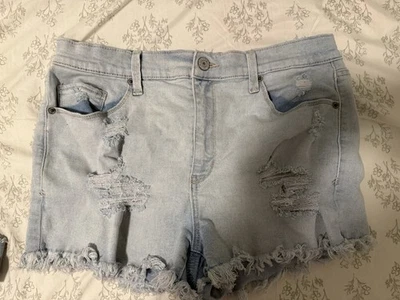 Pantalones cortos de jean de tiro medio Mudd azules de mezclilla talla 13 Foto 1 de 3