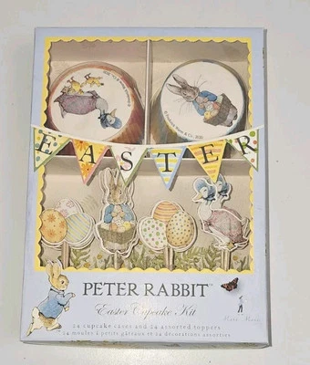 Beatrix Potter Peter Rabbit Easter Cupcake Kit By Meri Meri 24 Cases Topper NEW - Image 1 of 4