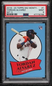 2020 Topps 582 Montgomery Club Set 3 Yordan Alvarez #1 PSA 9 MINT Rookie RC - Picture 1 of 3