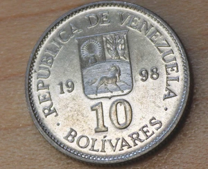 1998 Venezuela 10 Bolivares - Picture 1 of 2