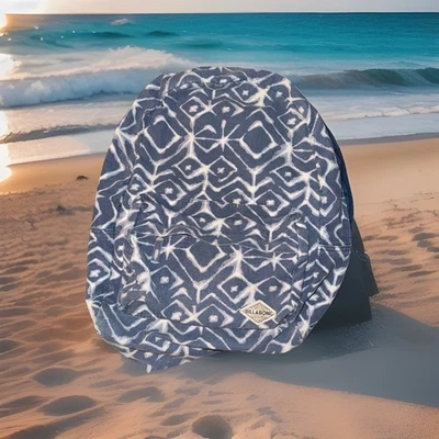 Mochila vintage de lona azul y blanco Billabong! Retro Hippie 15” X 19” Foto 1 de 4