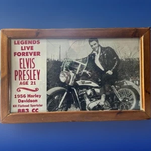 Original 1956 Elvis Presley Harley Davidson Promotional Ad Poster Age 21 RARE - Picture 1 of 5