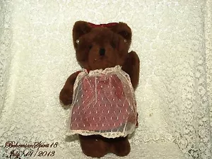 ARTISAN BROWN COUNTRY GIRL POT BEARRI TM BY BOHEMIANSPIRIT ONE OF A KIND BEAR - Picture 1 of 4