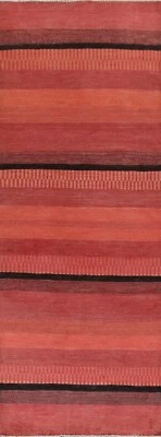 Geometrisch Modern Gabbeh Orientalisch Läufer 3x10 Woll Teppich Handmade Treppen - Bild 1 von 4