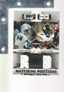 Leaf Limited 2007 #MP18 Larry Csonka/Willie Parker #47/100 posiciones coincidentes - Imagen 1 de 2