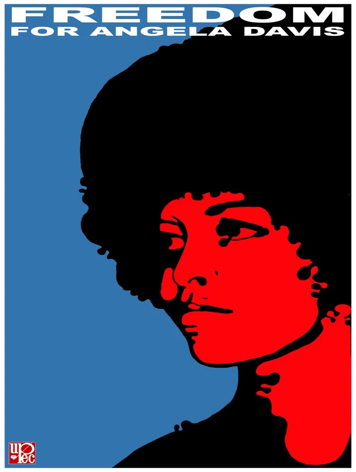 Black Panther Political poster.Freedom 4 ANGELA DAVIS.Civil rights History art a - Image 1 of 1