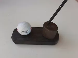 Bolígrafo de golf de madera rústica accesorio de escritorio color bronce frotado - Imagen 1 de 3