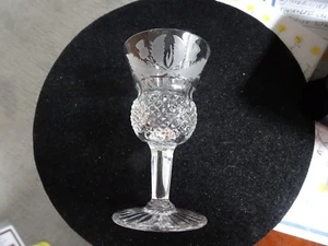 EDINBURGH THISTLE CORDIAL OR LIQUEUR GLASS- 3 3/8" HIGH- VINTAGE IRISH CRYSTAL - Picture 1 of 5