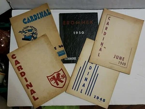 5 EROMNEK CARDINAL 1946 '48 '49 '50 '51 KENMORE HS YEARBOOKS PROGRAM AKRON OHIO - Picture 1 of 9