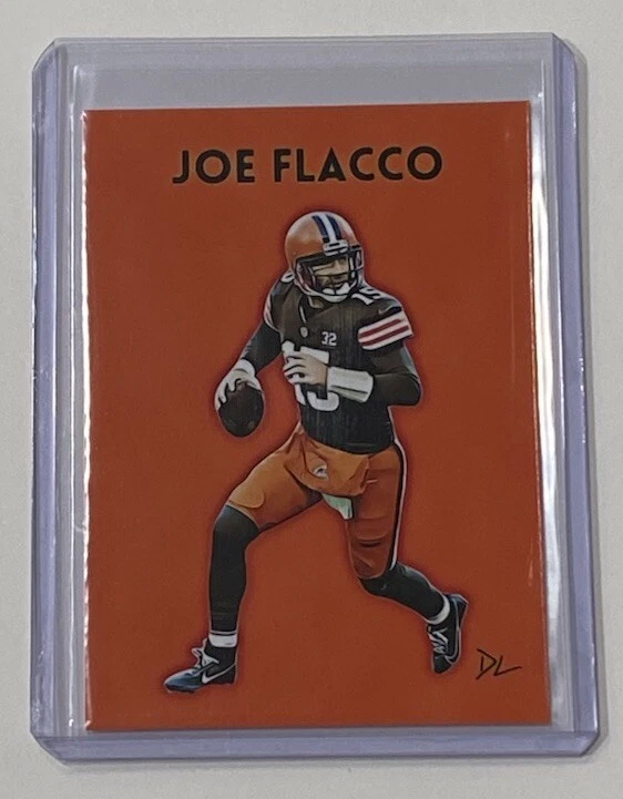 Tarjeta coleccionable Joe Flacco edición limitada firmada por artista Cleveland Browns 7/10 Foto 1 de 2