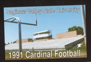 Saginaw Valley State Cardinals--1991 Football Pocket Schedule - Picture 1 of 1