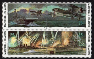 MARSHALL ISLANDS, SCOTT # 267-270, BLOCK OF 4 MNH - BATTLE OF TARANTO 1940, WWII - Picture 1 of 1