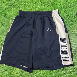 women's navy blue Nike Jordan Georgetown Hoyas basketball shorts Size Large - Picture 1 of 7