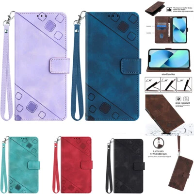 Phone Case Cover for Motorola G53 G62 Skin Feel Embossed PU Leather Wallet Case - Image 1 of 4