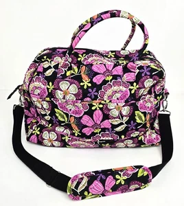 Vera Bradley Bag Overnight Weekender Travel Carry On Luggage In Pirouette Pink - Picture 1 of 10