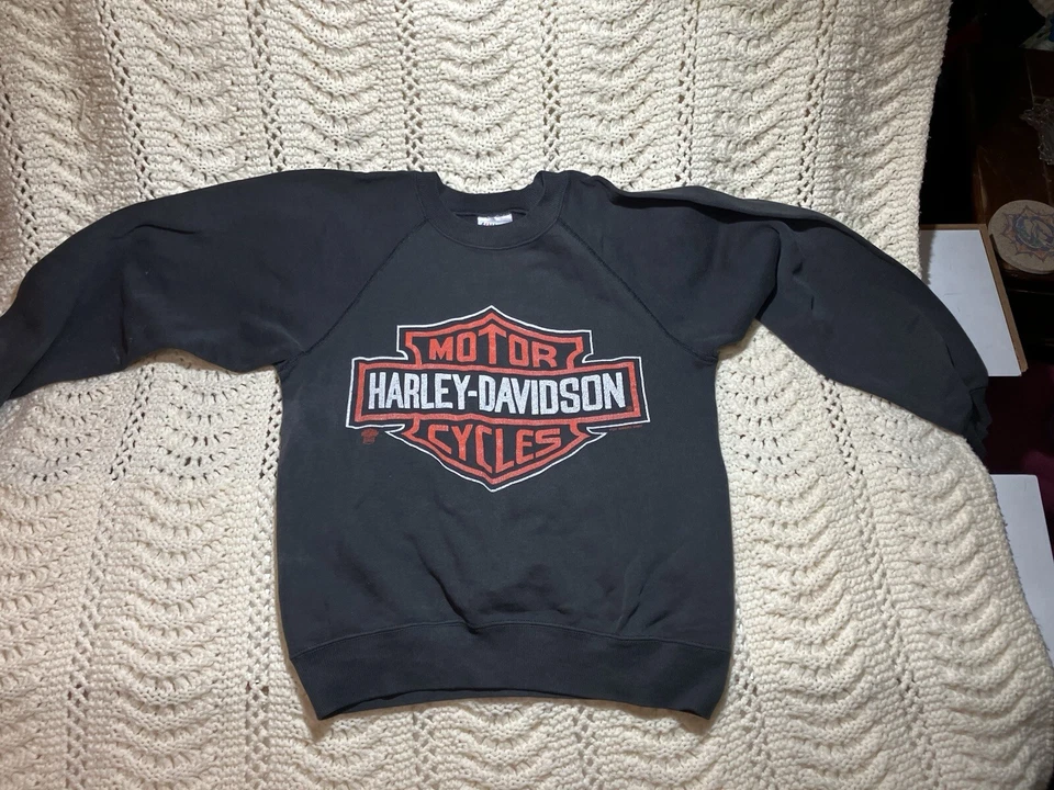 3D Emblem Vintage Harley Davidson Sweatshirt, Small Woman, Hoodie, Vintage Rare  - Image 1 of 4