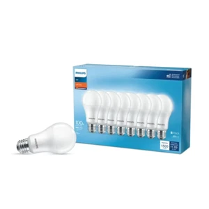 Philips LED 100-Watt Equivalent A19 General Purpose Frosted Soft White (8-Pack) - Picture 1 of 4