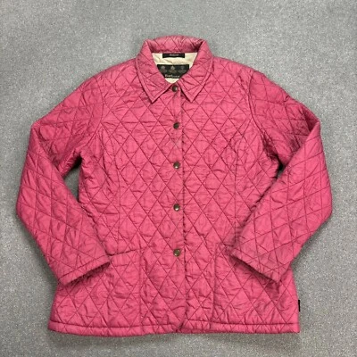Barbour Jacket Womens Large Pink Quilted Hunting Field Country Coat Lady - Image 1 of 4