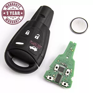 4 KEY BUTTON REMOTE CONTROL FOR SAAB 9-3 93 2003-11 433Mhz 12783781 PCF7946 - Picture 1 of 8