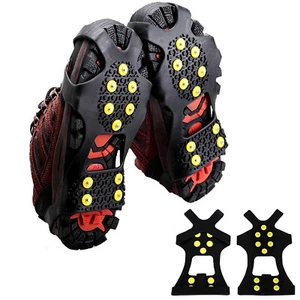 Cleats Anti-Slip Boot Shoes Covers Studded Traction Spike Crampons Snow Hiking - Bild 1 von 12