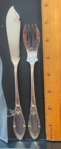 German 800 Silver Individual 4 Fish 4 Knife & Fork Set  not monogrammed 8 pcs - Picture 1 of 5
