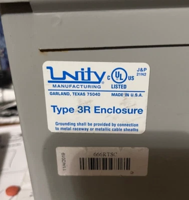 Unity 3R Enclosure Junction Box 6"x 6"x 6" - Image 1 of 4