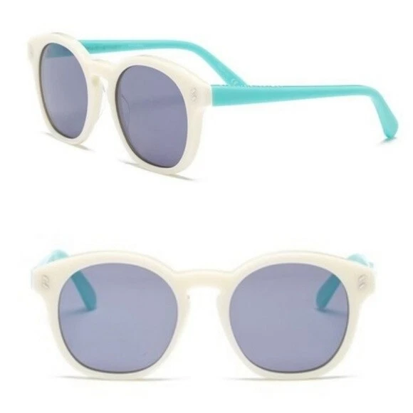 Gafas de sol redondas Stella McCartney blancas azules verdes originales $285 Foto 1 de 4