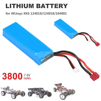 MARKENLOS 2* 7,4V 3800 mAh Lithiumbatterie Wltoys 124019 124018 1:10 1:12 RC Car Auto