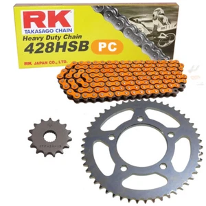 Kit Chaîne Kreidler Dice 125 16-18 Chaîne RK PC 428 SB136 Ouvrir Orange 15/51 - Picture 1 of 4