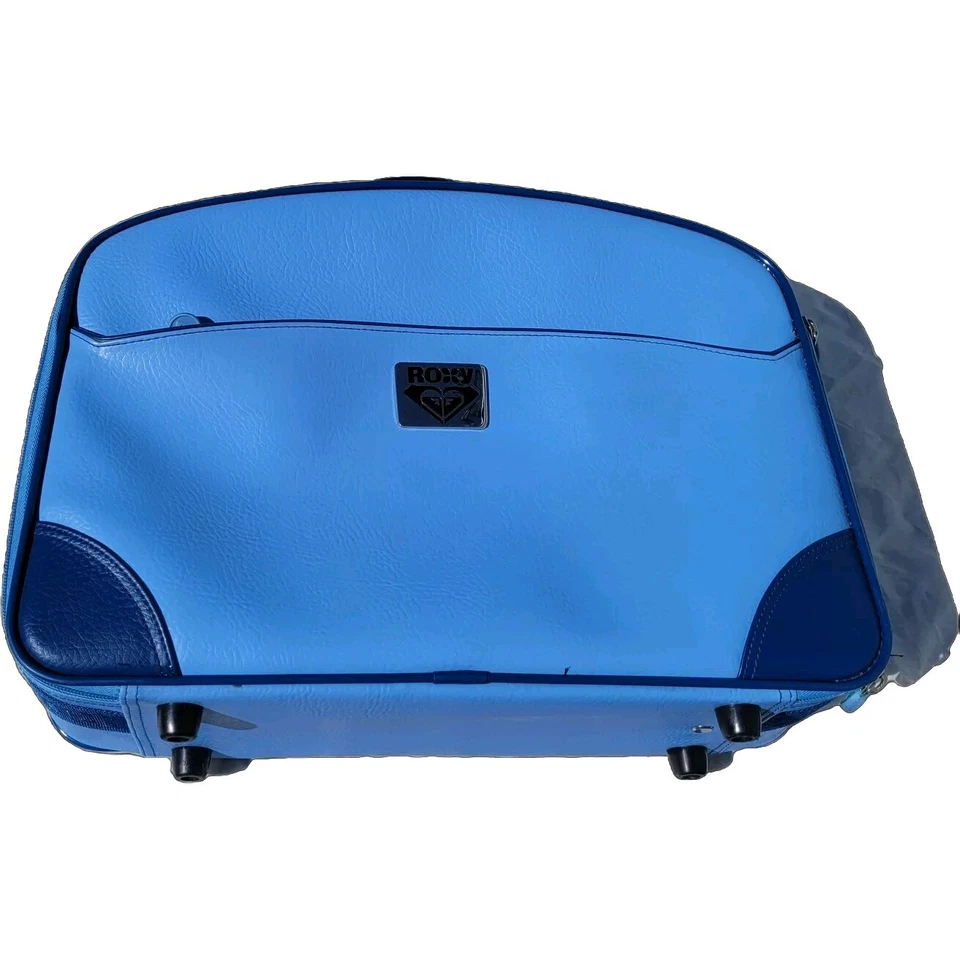 Maleta de equipaje de viaje de PVC rígida de PVC azul con camuflaje VNTG Y2K ROXY Quicksilver Foto 1 de 4