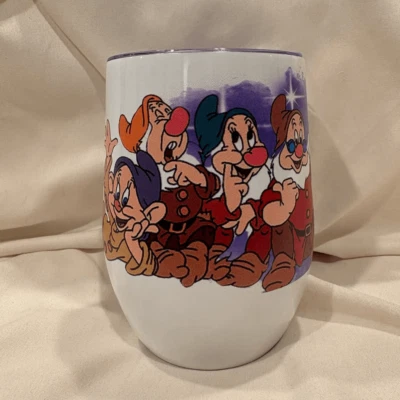 Vaso de vino aislado Blancanieves y los siete enanitos café inoxidable 12 oz NUEVO Foto 1 de 4