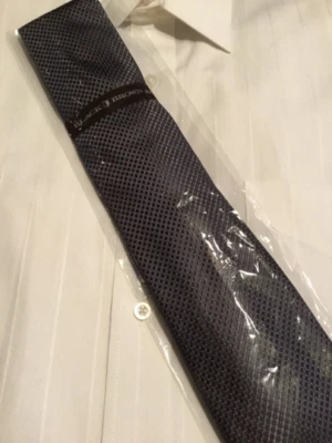 Corbata negra marrón 100 % seda para hombre Foto 1 de 4