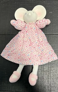 Tikiri Meiya & Alvin Mouse Rubber Head Pink Flower Dress Security Blanket Doll - Picture 1 of 7