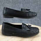 Earth Shoes Mens 10 Kiltie Tassel Slip On Loafer Flats Black Leather Casual