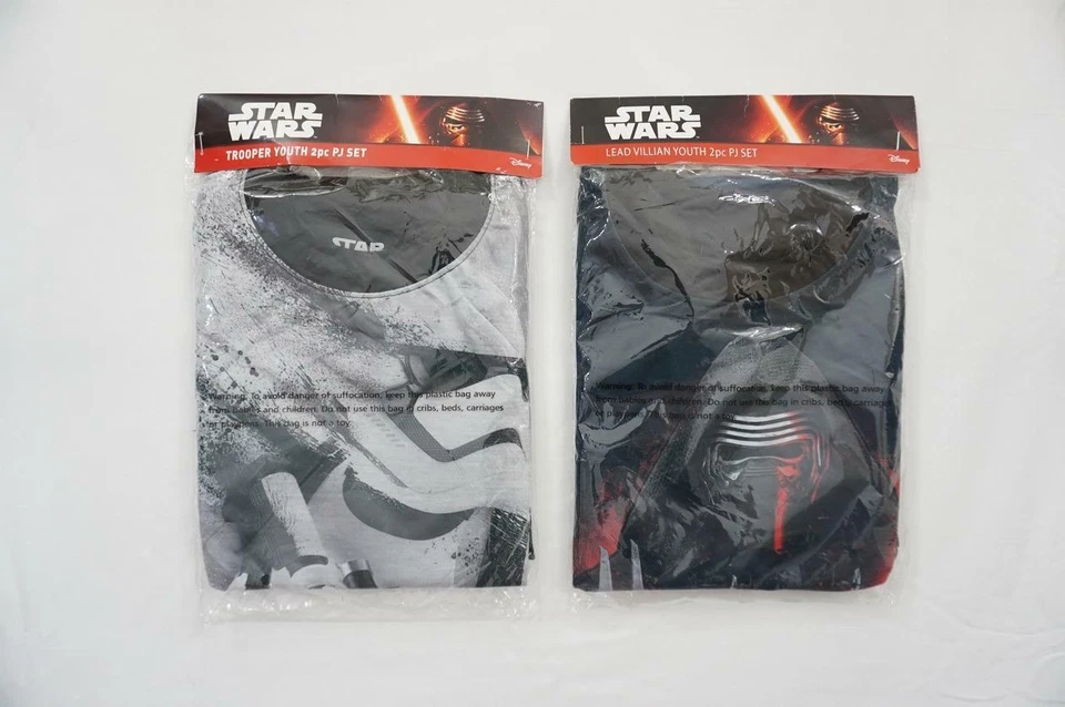 LOT OF 2 STAR WARS BOYS S 5-6 SHORT SLEEVE/LONG PANT SET KYLO REN/STORM TROOPER - Image 1 of 1
