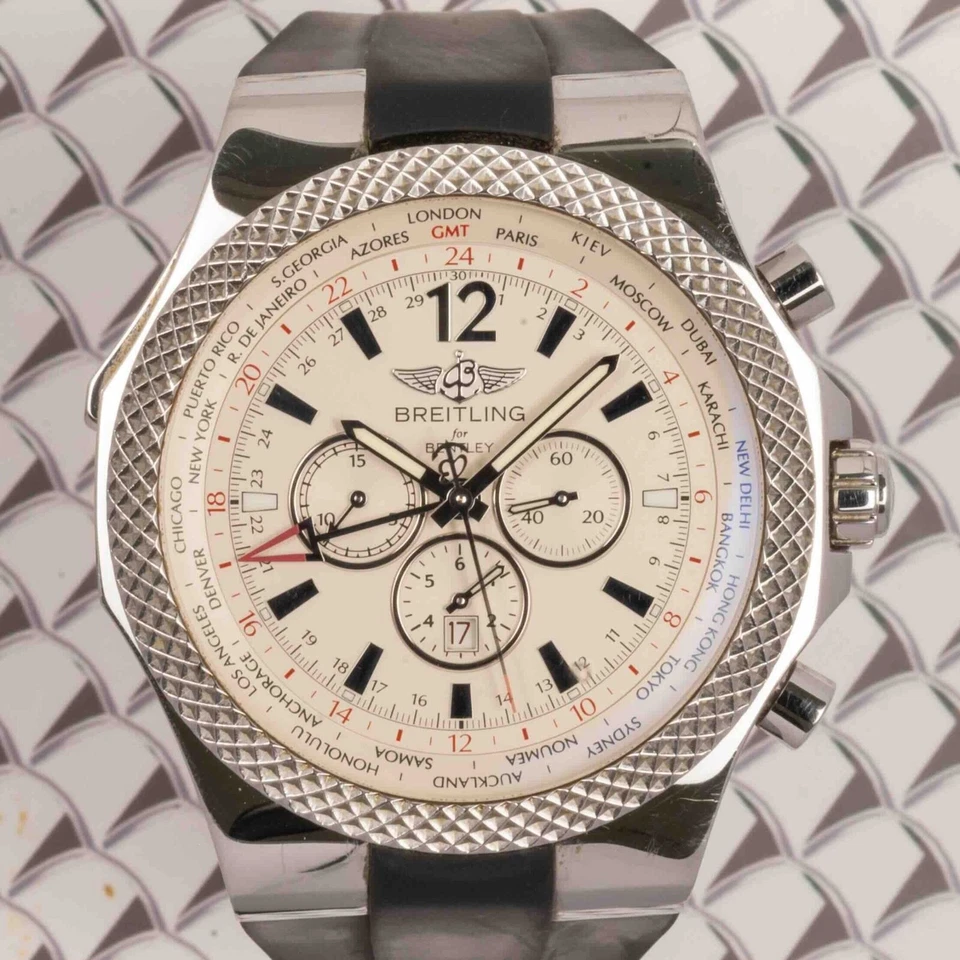 Breitling for Bentley Navitimer GMT Ref. A47362 White Dial May 2009 - Image 1 of 4