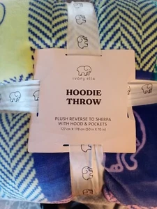 NEW Ivory Ella Hooded Throw 50” X 70” NWT - Picture 1 of 6