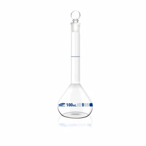 Omsons Glassware | Volumetric Flask | Class B | Capacity 100ml | Pack of 2 | - Picture 1 of 5
