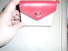 NWT Coach Tammie Card Case Leather chalk electric red multi C6890