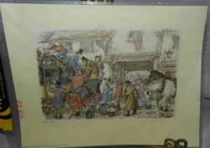 Entrenador de escenario vintage Anton Pieck 1966 DAC Art #4978 Holanda 7"" x 9"" sellado - Imagen 1 de 2