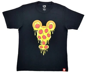 Mickey Mouse Peperoni Pizza Tee Schwarz Größe S Unisex T-Shirt Disney UT Uniqlo - Bild 1 von 10