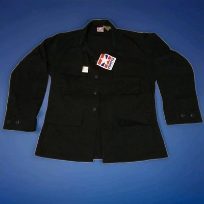 2-Propper BDU Coat. Men's Size Med-Regular. 4 Cargo Pockets.Black Button-up.  - Image 1 of 4