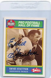 1990 Swell #52 Ernie Stautner Signed Auto *L1499 - Picture 1 of 2