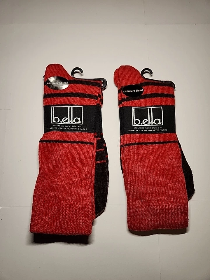 ☆ 2 PARES ☆ Calcetines B.ella Mirielle Lana Óxido Angora Mezcla Cachemira  Foto 1 de 2