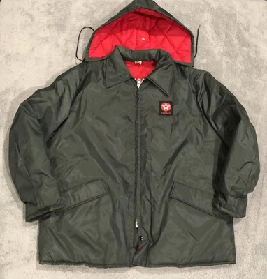 De Colección Años 70-80 Texaco Ropa de Trabajo Uniforme Chaqueta Aislada Utilidad Verde Ejército Foto 1 de 4