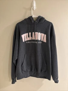 Champion Villanova Wildcats Women's Pullover Hoodie Gray Pink Embroidered Sz Lg - Picture 1 of 9