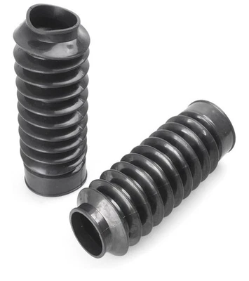 Par de botas polainas negras de 49 mm para Harley Dyna Wide Glide FXDWG Foto 1 de 4